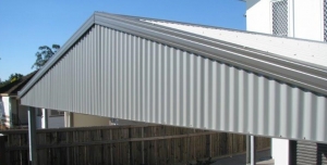 Gable Carports in Brisbane complete with infills and made from steel manufactured in Queensland.